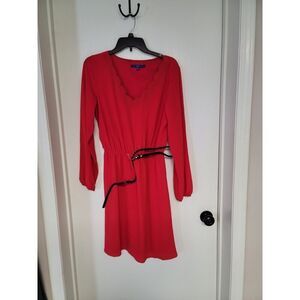 ⭐️ Womens red Apt. 9 dress with belt - size 8